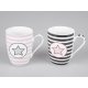 Becher Stern grau/rosa