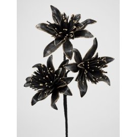 Lilienzweig 90cm schwarz-gold