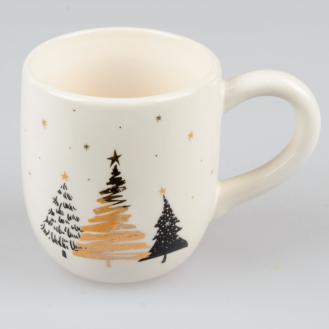 Becher 14cm Weihnachtszeit Bäume