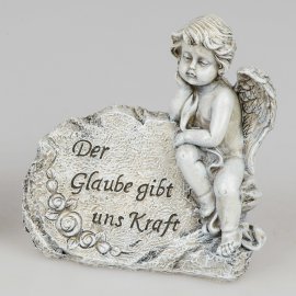 Engel an Stein Trauer "Der Glaube gibt uns Kraft"