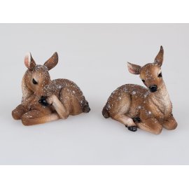 Reh liegend13cm Winterzeit