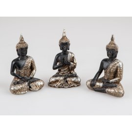 Buddha 13cm Antik-Gold