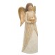 Engel mit Herz 18cm gold-creme