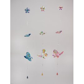 Hängedeko Schmetterling mit Blume Acryl - Lüster