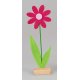 Blume auf Holz 88cm Filz