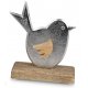 Vogel stehend Alu Mango-Holz