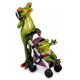 Frosch Mama mit Kinderwagen Buggy