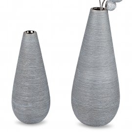 Vase hoch Nature-Silber