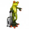 Frosch mit silbernem Koffer