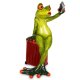 Frosch mit rotem Koffer