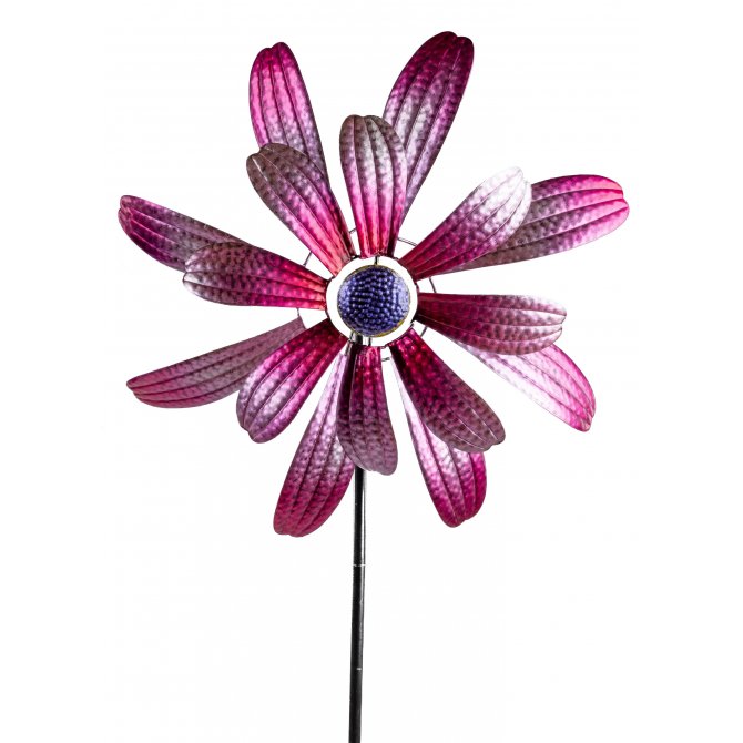 Windrad 48/166cm Metall-Blume