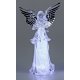 Engel 28cm silber Acryl mit Licht