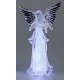 Engel 28cm silber Acryl mit Licht