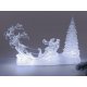 Weihnachtsmann auf Kutsche 28cm Acryl mit Licht
