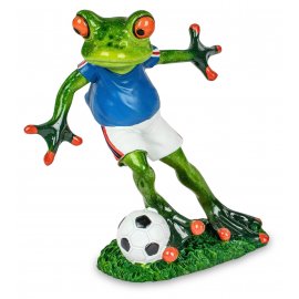 Frosch mit Fußball blau