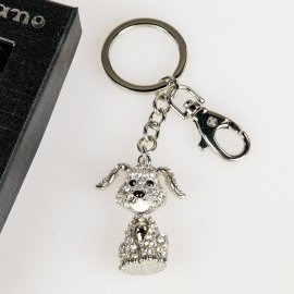 Schlüsselhänger Hund mit Strass