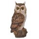 Eule auf Baumstumpf 25cm naturfarben