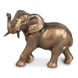 Elefant 23cm Antik-Gold