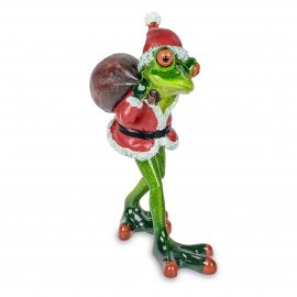 Frosch Weihnachten mit Sack auf Rücken