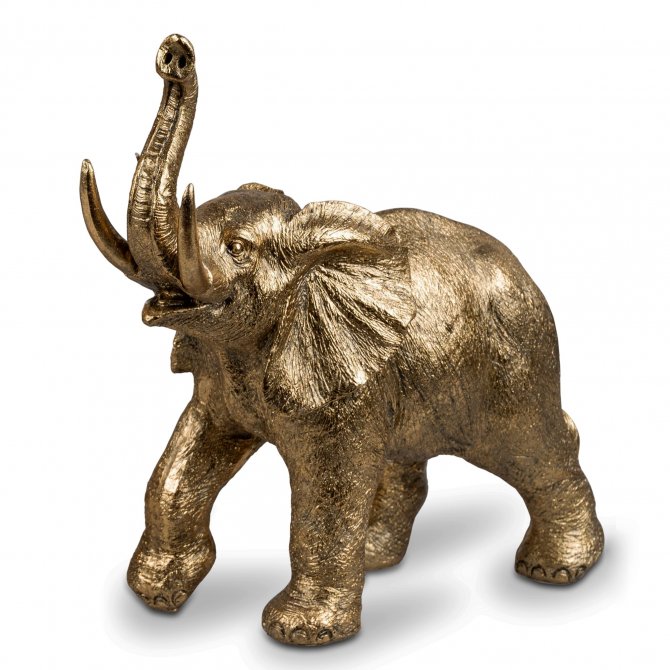 Elefant 32cm Klassik-Gold