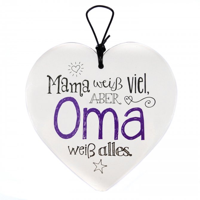 Hängeherz 15cm Oma