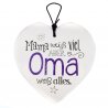 Hängeherz 15cm Oma