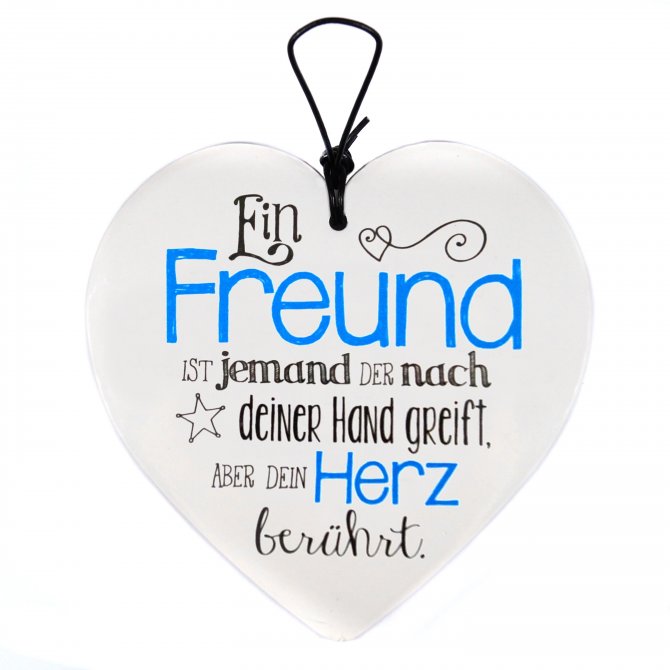 Hängeherz 15cm Freund