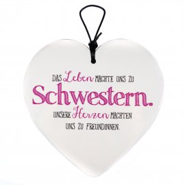 Hängeherz 15cm Schwestern