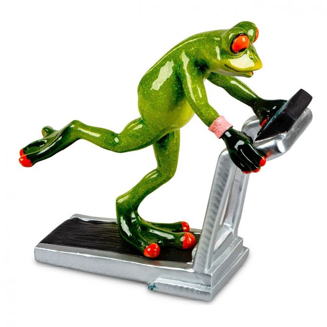 Frosch auf Laufband