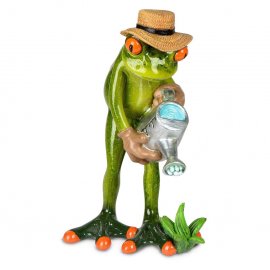 Frosch Gärtner mit Gießkanne