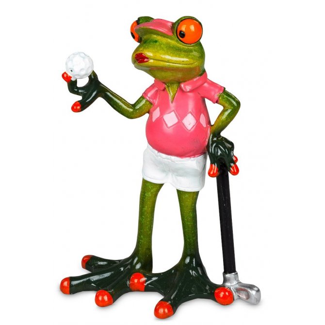 Frosch Frau Golfspielerin