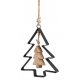 Hängedeko 12cm Metall/Holz