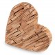 Herz liegend Pfirsich - Holz