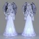 Engel Acryl silber 22cm mit Licht