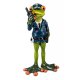 Frosch Polizist mit Funkgerät