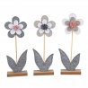 Blume auf Holz 36cm Filz