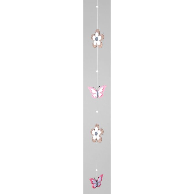 Girlande Schmetterling mit Blume Filz