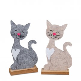 Katze sitzend 20cm Filz