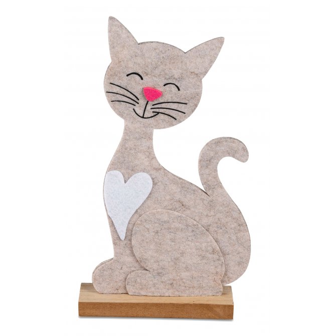 Katze sitzend 20cm Filz