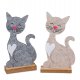 Katze sitzend 28cm Filz