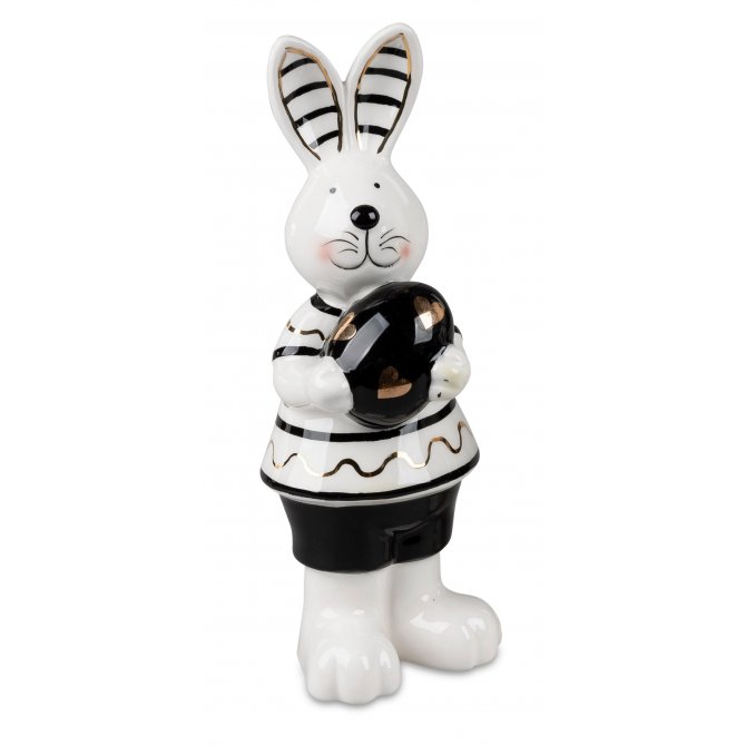 Hase mit Ei 20cm Trend-Style