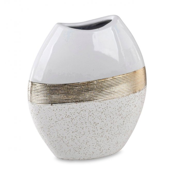 Vase oval Goldband