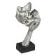 Büste Paar 30cm schwarz-silber