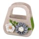 Tasche 16cm Filz mit Blume