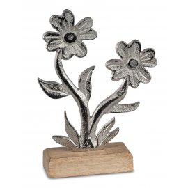 Blume 2er Alu Mango-Holz