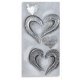 Wandbild 30x60cm 2 Herzen