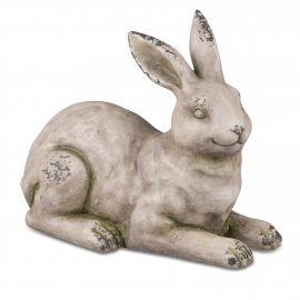 Hase liegend 32cm steinfarben