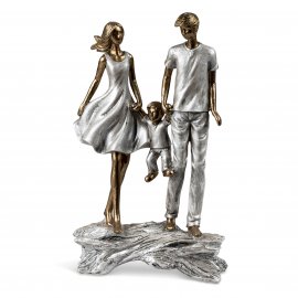 Familie 17x28cm Gold-Metallic