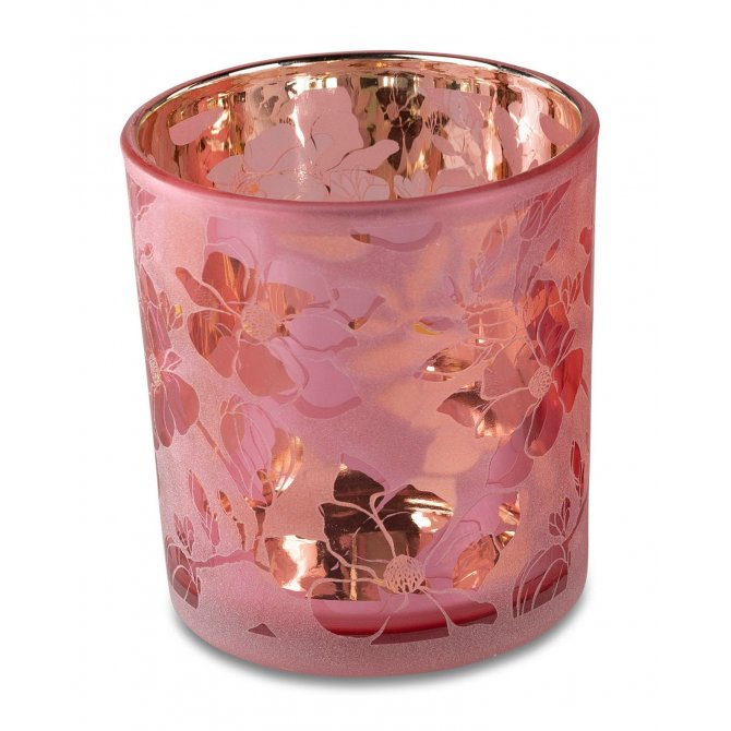Tischlicht Blumen-pink