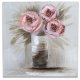Wandbild rosa Blumen 40x40cm